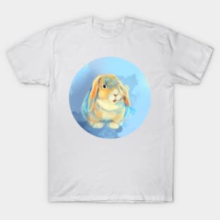 Winter Fluff - Bunny Rabbit Digital Painting T-Shirt